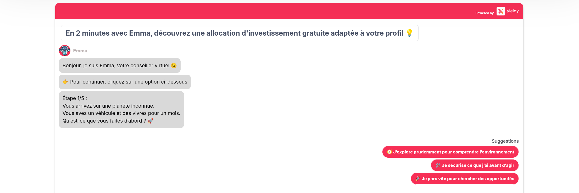 Agent IA de profilage financier @ Yieldy