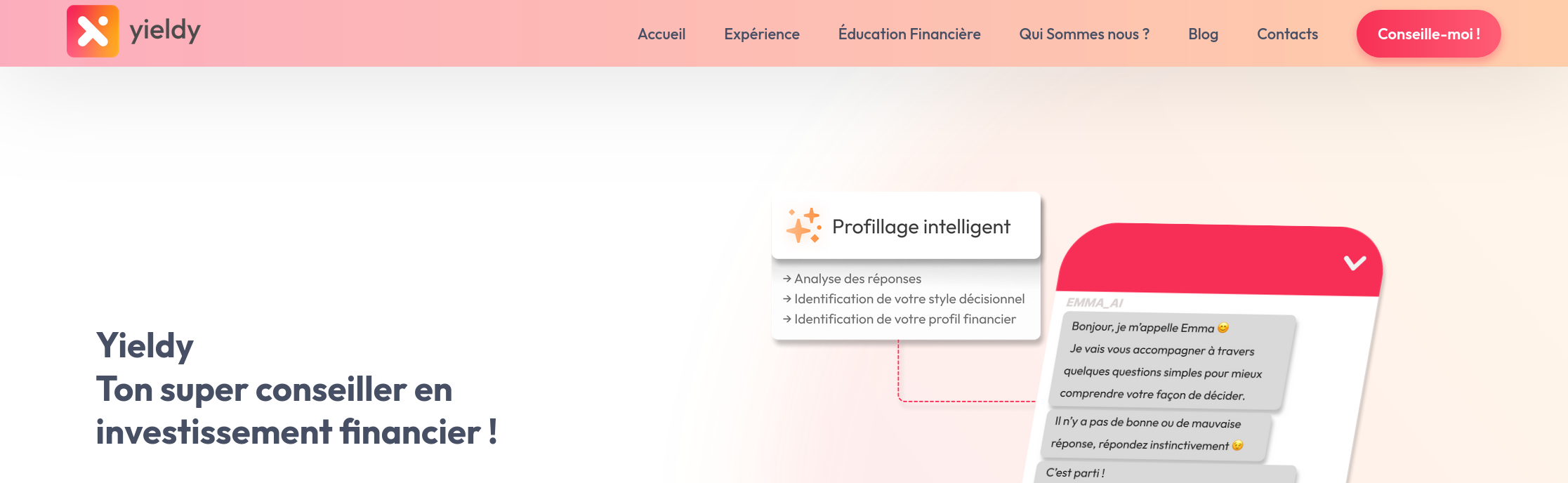 Site vitrine B2C @ Yieldy